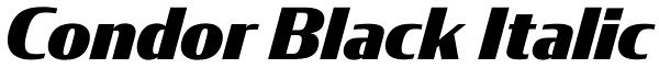 Condor Black Italic Font
