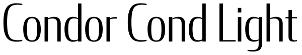Condor Cond Light Font