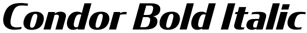 Condor Bold Italic Font