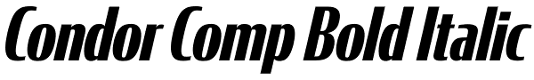 Condor Comp Bold Italic Font