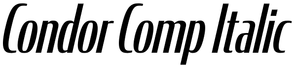 Condor Comp Italic Font