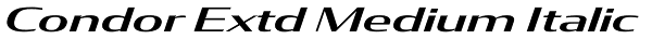 Condor Extd Medium Italic Font