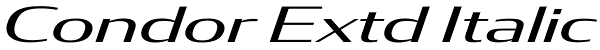 Condor Extd Italic Font