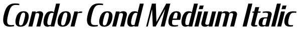Condor Cond Medium Italic Font