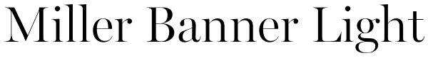 Miller Banner Font