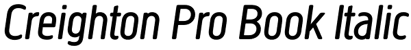 Creighton Pro Book Italic Font