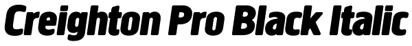 Creighton Pro Black Italic Font