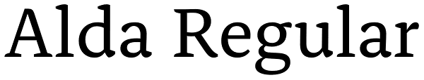 Alda Regular Font