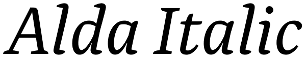 Alda Italic Font