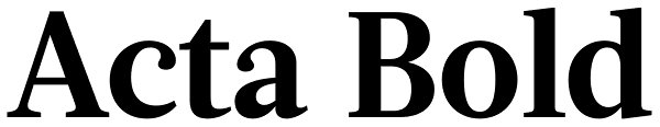 Acta Bold Font