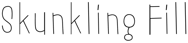 Skunkling Fill Font