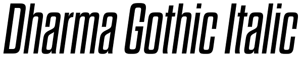 Dharma Gothic Italic Font