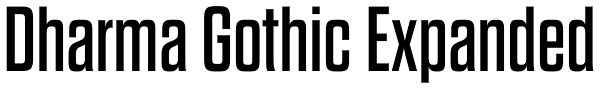 Dharma Gothic Expanded Font