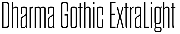 Dharma Gothic ExtraLight Font