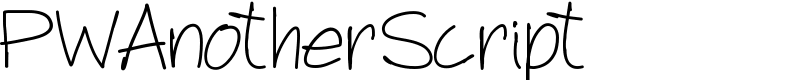 PWAnotherScript Font