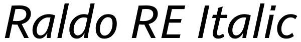 Raldo RE Italic Font