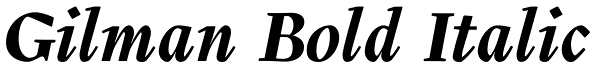 Gilman Bold Italic Font