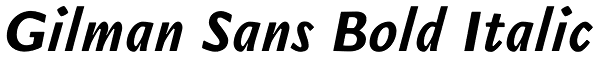Gilman Sans Bold Italic Font