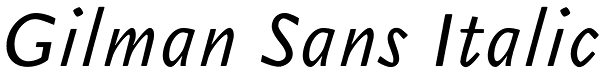 Gilman Sans Italic Font