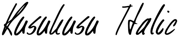 Kusukusu Italic Font