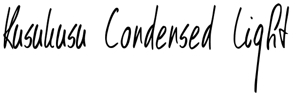 Kusukusu Condensed Light Font