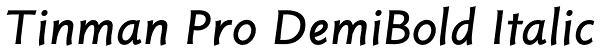Tinman Pro DemiBold Italic Font