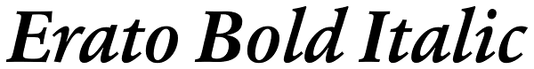 Erato Bold Italic Font