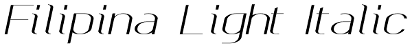 Filipina Light Italic Font