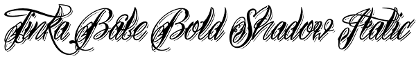 Tinka Babe Bold Shadow Italic Font