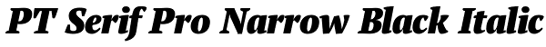 PT Serif Pro Narrow Black Italic Font