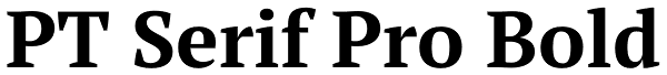 PT Serif Pro Bold Font