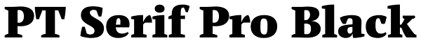 PT Serif Pro Black Font
