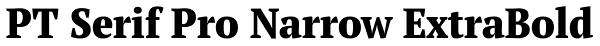 PT Serif Pro Narrow ExtraBold Font
