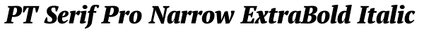 PT Serif Pro Narrow ExtraBold Italic Font