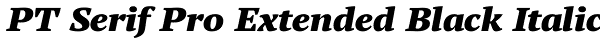 PT Serif Pro Extended Black Italic Font