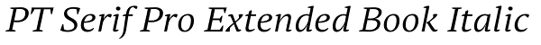 PT Serif Pro Extended Book Italic Font