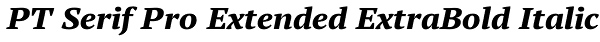 PT Serif Pro Extended ExtraBold Italic Font