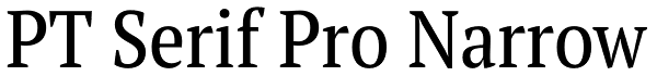 PT Serif Pro Narrow Font