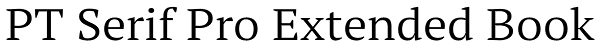 PT Serif Pro Extended Book Font