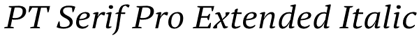 PT Serif Pro Extended Italic Font