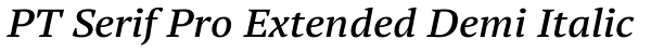 PT Serif Pro Extended Demi Italic Font