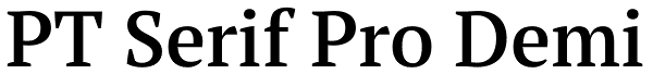 PT Serif Pro Demi Font
