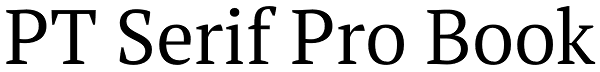 PT Serif Pro Book Font