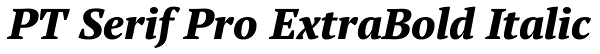 PT Serif Pro ExtraBold Italic Font