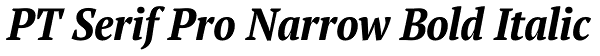 PT Serif Pro Narrow Bold Italic Font