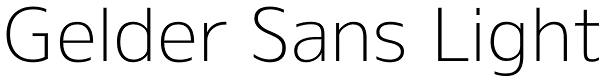 Gelder Sans Light Font