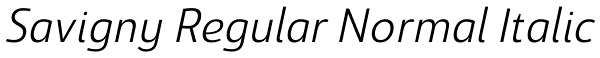 Savigny Regular Normal Italic Font