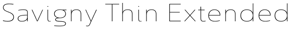 Savigny Thin Extended Font