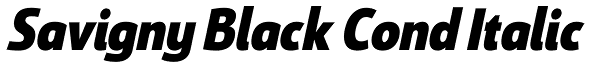 Savigny Black Cond Italic Font