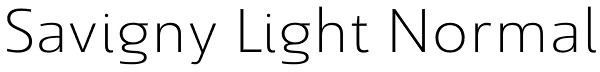 Savigny Light Normal Font